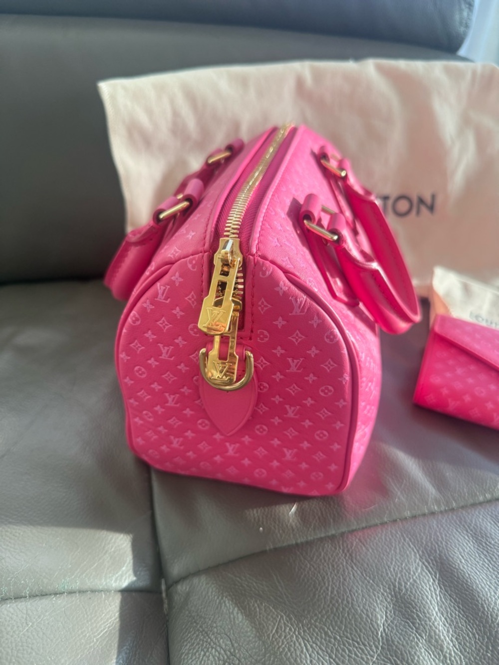 Louis Vuitton Nanogram Speedy Bandouliere 20 and Trifold Wallet Ultra Rare - Picture 4 of 9